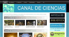 Desktop Screenshot of canaldeciencias.com